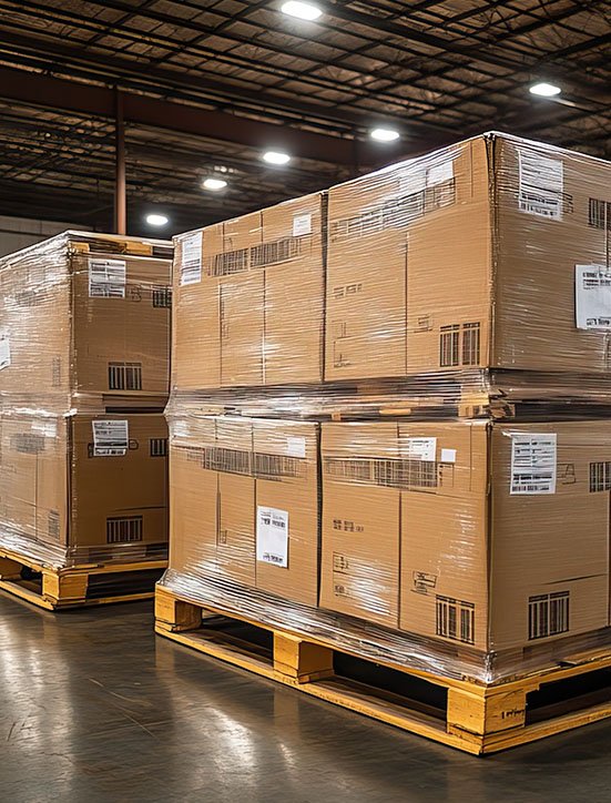 Medical freight forwarding company handling critical medical supplies with secure shipping containers and timely transport logistics.